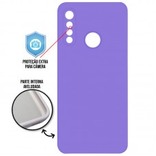 Capa para Motorola Moto G8 Play e Moto One Macro - Case Silicone Cover Protector Roxa